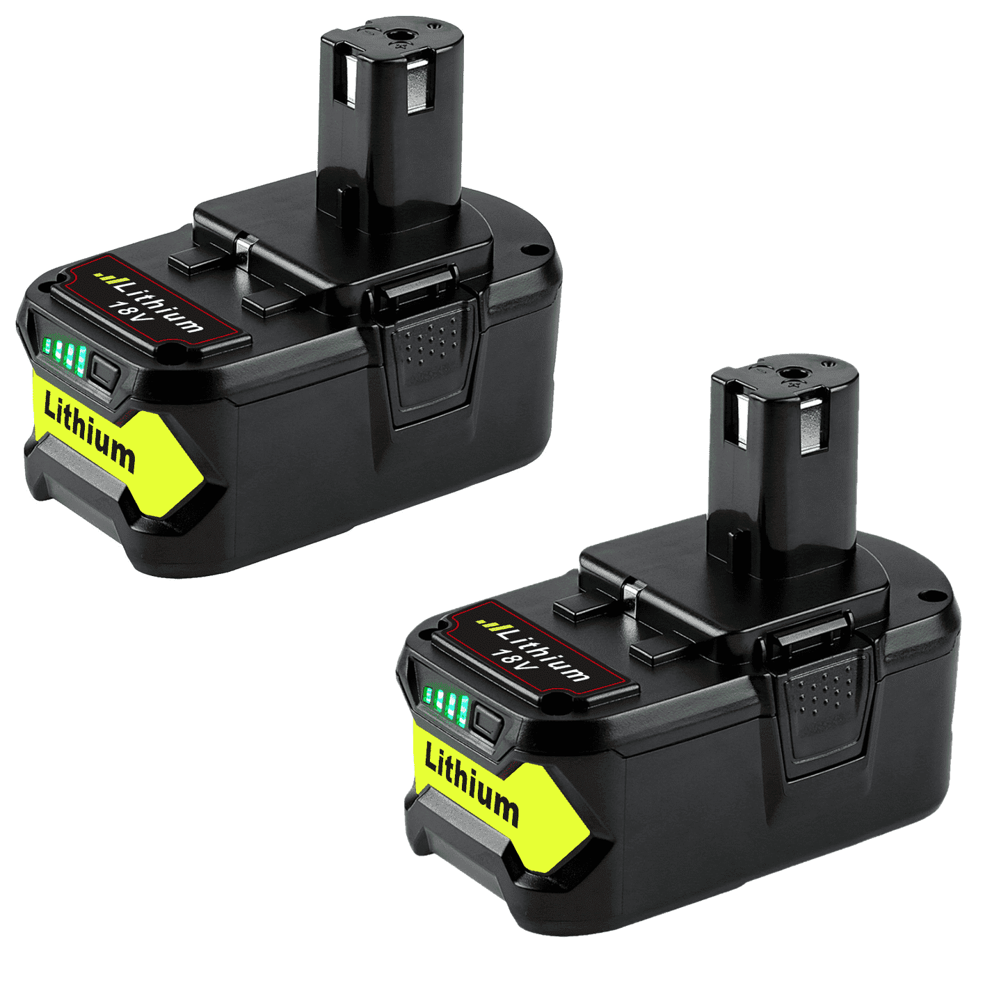 VINIDA 2Pack for Ryobi 130429054 Battery 18V 5000mAh Li-ion P108 P107 P103 P102 P104 P105 P109 P122