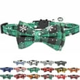 thumbnail image 1 of VINIPET Breakaway Cat Collar with Bow Tie and Bell for Small Med Cat (Christmas Green), 1 of 7