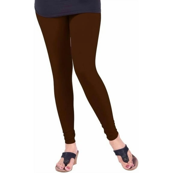 VINIROH Long Churidar Leggings for Women Indian Plain Cotton Yoga Workout Pants for Women 28-46 Inches (Free Size)