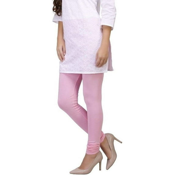 VINIROH Long Churidar Leggings for Women Indian Plain Cotton Yoga Workout Pants for Women 28-46 Inches (Free Size)