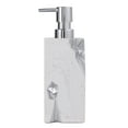 thumbnail image 1 of VINLIFE Soap Dispenser for Kitchen Sink Bathroom Hand Soap Dispenser with Pump Resin White Silver Lotion Soap Dispenser Refillable Shampoo Container - Square,11.8OZ, 1 of 7