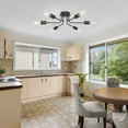 thumbnail image 1 of VINLUZ Farmhouse Ceiling Light Black Finish Sputnik Semi Flush Mount Oil rubbed bronze - 6-lights, 1 of 5