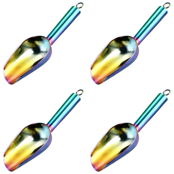 VINOIC 4pcs Ice Cream Scoop with Soft Grip Handle Stainless Steel and Dishwasher Safe multi purpose Scooper for Hard Ice Cream, Gelato, Sorbet, Cookie Dough and Melon Ergonomic Kitchen Tool
