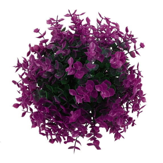 VINOIC Artificial Hydrangea Flowers Ball - UV Resistant Indoor/Outdoor Topiary Plants for Porch, Garden, Walkways - Fade-Proof Lifelike Boxwood Decor (1 Pack), Purple 3
