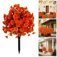 thumbnail image 1 of VINOIC Artificial Outdoor Shrubs Faux Topiary Trees with Flowers for Garden Porch Decor, 1 of 6