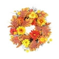 thumbnail image 1 of VINOIC Autumn Sunflower Wreath, Artificial Pumpkin and Fall Flowers for Thanksgiving Door Hanging Decor, 1 of 9