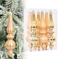 thumbnail image 1 of VINOIC Christmas Ornaments Set, Plastic Conical Shape Design, Elegant Finial Drop Pendants for Tree Decoration, Perfect for Holiday Home and Event Decorative Displays, 1 of 8