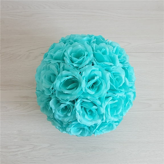 VINOIC Dusty Rose Artificial Flowers Ball (20cm) - Realistic Plastic Rose Topiary - UV Resistant Floral Sphere for Wedding Arch, Table Centerpiece - Bulk Silk Rose Decor, L