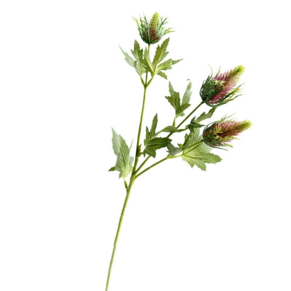 VINOIC Faux Eryngium Thistle Stems, Artificial Sea Holly Bouquet for Wedding Centerpiece Decor