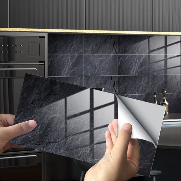 VINOIC Marble Pattern Sticker, Peel and Stick Floor Tile for Wall Home Decor, Faux Finish, Stone Look, Easy Clean, Renters Friendly, Removable Backsplash