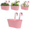 thumbnail image 1 of VINOIC Metal Hanging Planter Outdoor Balcony Rail Flower Pot with Detachable Hooks Garden Decor, 1 of 9
