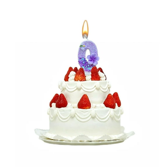 VINOIC Number Birthday Candle, Glittering Paraffin Wax for Anniversary Celebration