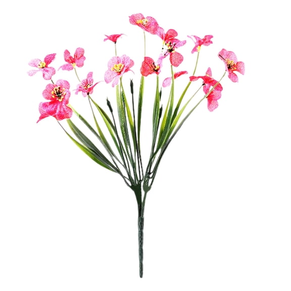 VINOIC Outdoor Flower Bouquet Eco-Friendly Artificial Spring Violet Floral Arrangement for Garden Decor Wedding Prelude Home Patio Decor, Purple