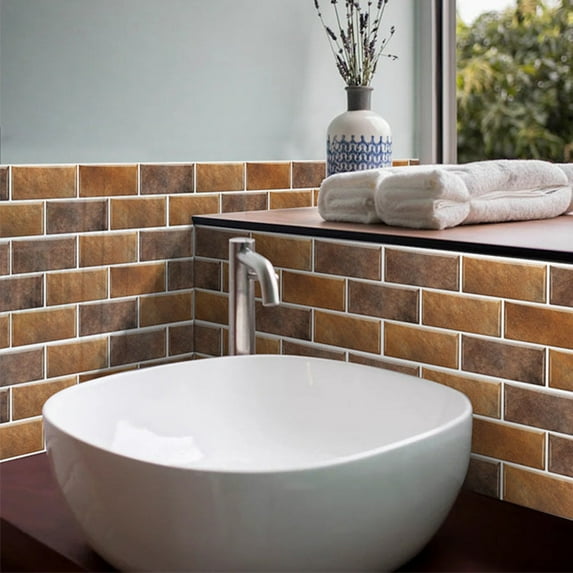 VINOIC Peel & Stick Wall Tile Self-Adhesive PVC Waterproof Decorative Panel for Living Room Kitchen Upgrade