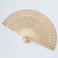 thumbnail image 1 of VINOIC Sandalwood Fan Handheld - 20cm Carved Openwork Wedding Fan - Natural Sandalwood Fans with Engraved Patterns - Traditional Ceremonial Accessory for Brides, Beige, 1 of 2