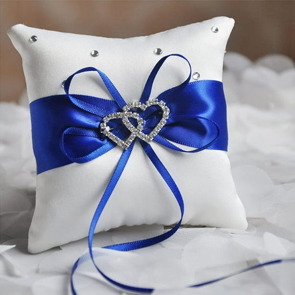 VINOIC Wedding Ring Pillow, Heart-Shaped Ceremony Holder for Bridal Accessory