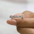 thumbnail image 1 of VINSON Vintage Wedding Band - 1.20 MM Round Moissanite Stackable Band - Antique Cross Over Milgrain Band, Bridal Set Band, Ring for Her, 1 of 8