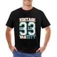 thumbnail image 1 of VINTAGE 33 VARSITY Men’s Graphic T-shirt Vintage Short Sleeve Sport Tee Black XS, 1 of 2
