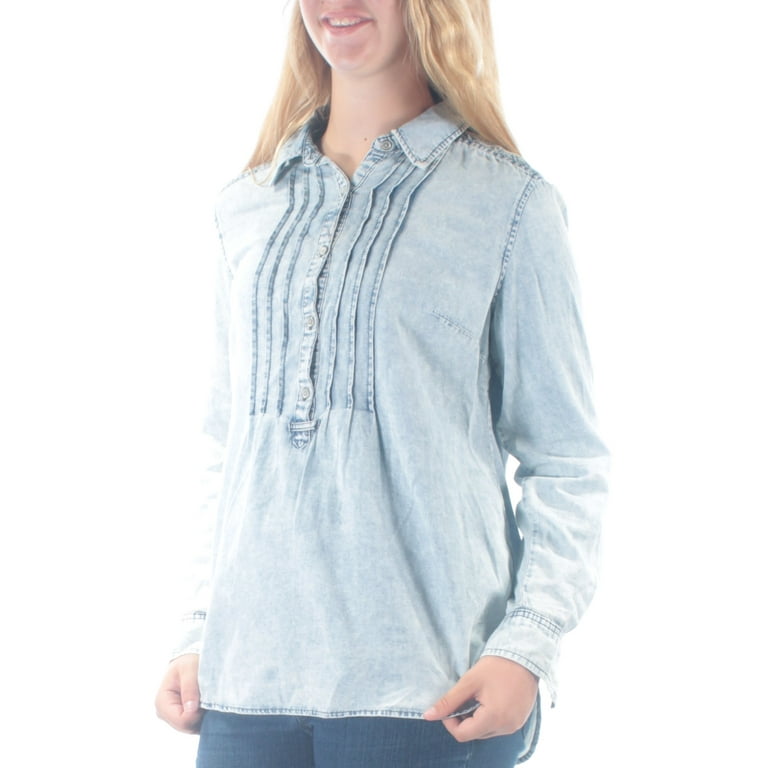VINTAGE AMERICA BLUES 70 Womens New 1330 Light Blue Cuffed Hi Lo Top S B B