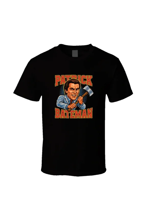 VINTAGE American Psycho Patrick Bateman Retro Caricature Movie T Shirt