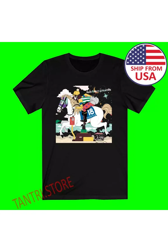 VINTAGE Asian Kungfu Generation Men's Black T-Shirt Size S to 3XL