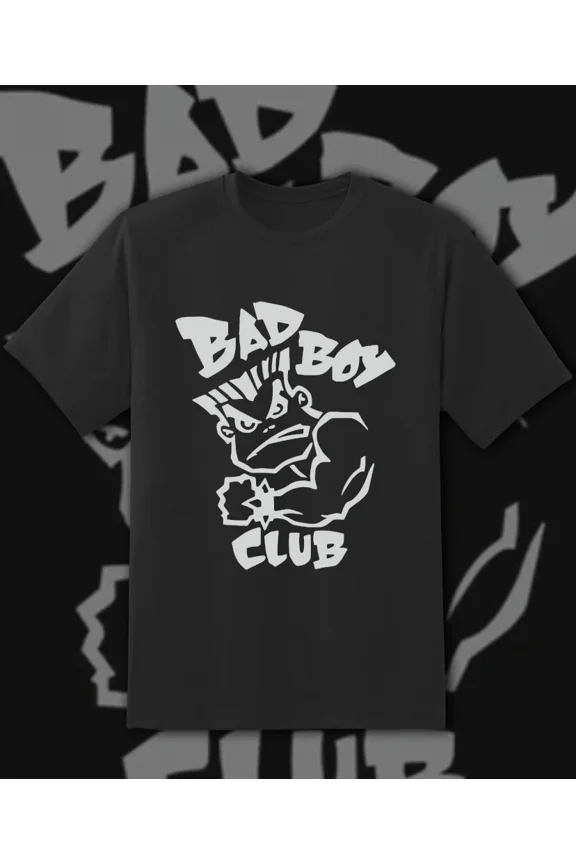 VINTAGE Bad Boy Club Retro Main Logo Retro Video Game T Shirt Fast Ship!
