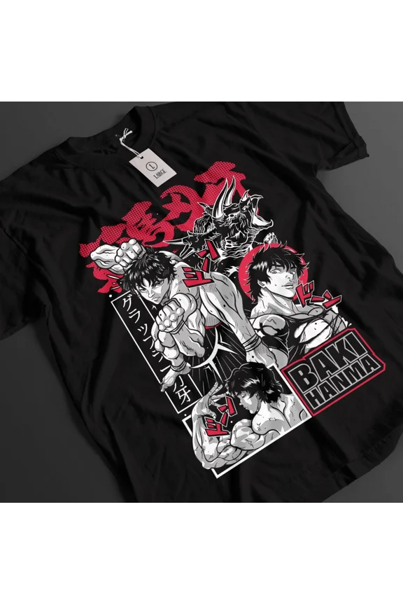 VINTAGE Baki The Grappler Shirt Baki Hanma Tshirt Yujiro Top Fighting T-Shirt Unisex Tee