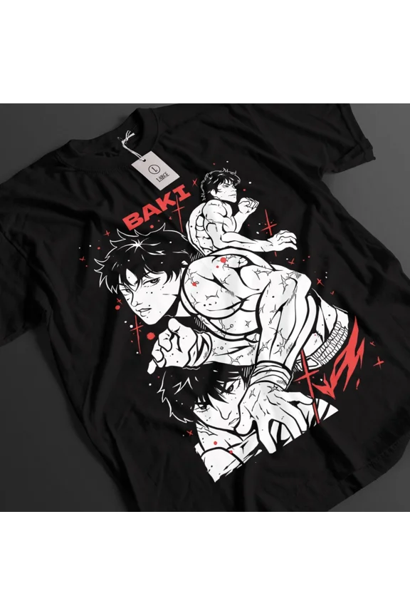 VINTAGE Baki The Grappler Shirt Baki Hanma Tshirt Yujiro Top Fighting T-Shirt Unisex Tee