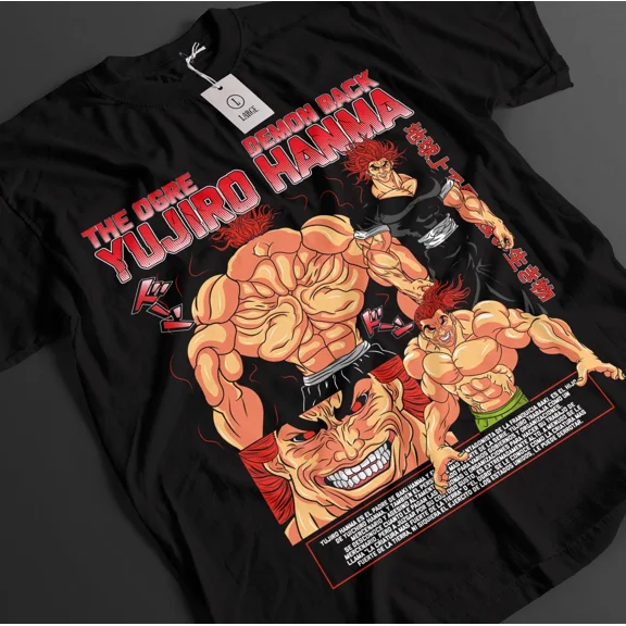 VINTAGE Baki The Grappler Shirt Yujiro Hanma Tshirt Baki Top Fighting T-Shirt Unisex Tee