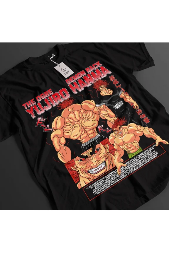 VINTAGE Baki The Grappler Shirt Yujiro Hanma Tshirt Baki Top Fighting T-Shirt Unisex Tee