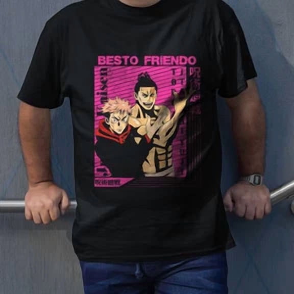 VINTAGE Besto Friendo Itadori Todo JJK , Besto Friendo T Shirt, Black Flash Shirt, JJ