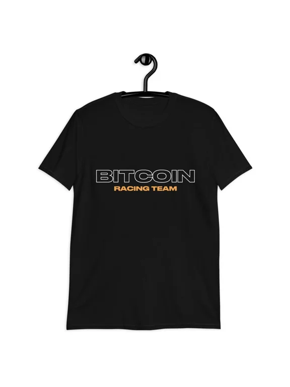 Reprint Rare VINTAGE Bitcoin Racing Team Crypto Gift Short-Sleeve Unisex T-Shirt