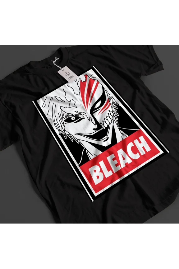 VINTAGE Bleach Anime Shirt Ichigo Bankai T-Shirt Byakuya Tshirt Aizen Zaraki Unisex Tee