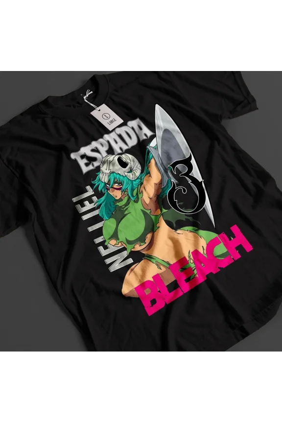 VINTAGE Bleach Anime Shirt Nelliel Tshirt Ichigo Bankai T-Shirt Aizen Zaraki Unisex Tee