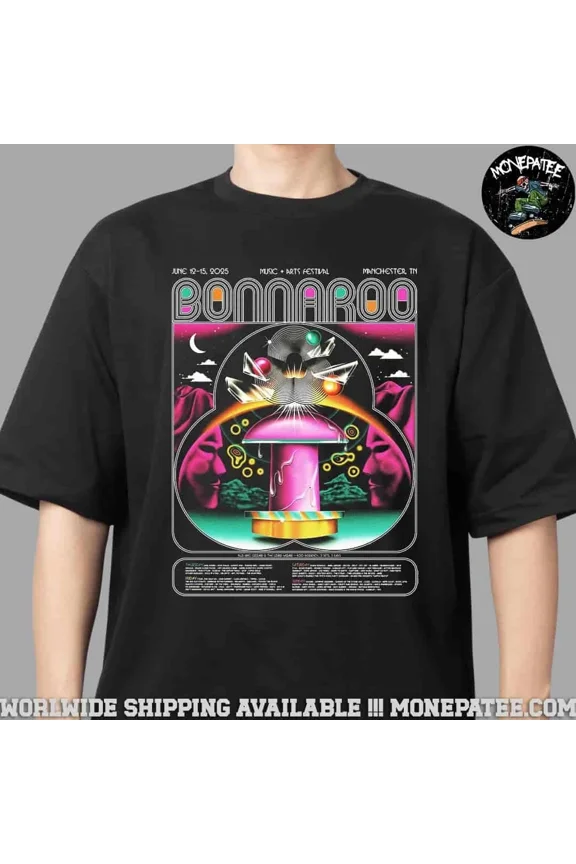 VINTAGE Bonnaroo Festival 2025 Poster Full Lineup T-Shirt
