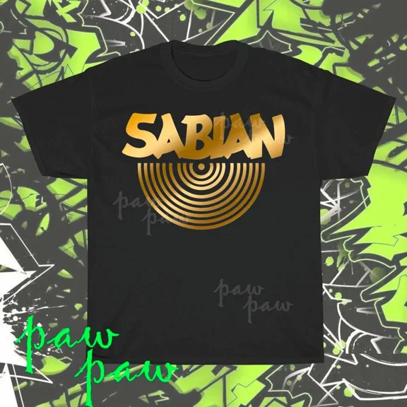 VINTAGE Brand New Sabian Cymbals Logo American T-Shirt Funny Size S to 5XL