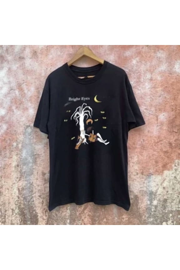 VINTAGE Bright Eyes Conor Oberst Tour Unisex Black T Shirt Full Size S-5XL