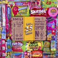 thumbnail image 1 of VINTAGE CANDY CO. 25TH BIRTHDAY RETRO CANDY GIFT BOX - 1996 Decade Childhood Nostalgia Candies - Fun Gag Gift Basket for 25 - Twenty Fifth Birthday - PERFECT For Man Or Woman Turning TWENTY FIVE, 1 of 8