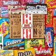 thumbnail image 1 of VINTAGE CANDY CO. MOVIE THEATER CANDY CARE PACKAGE - FAMILY MOVIE NIGHT CANDIES GIFT BOX - Fun Party Favors at Home - PERFECT For Women Men Husband Wife Kids Girls Boys College Students, 1 of 8