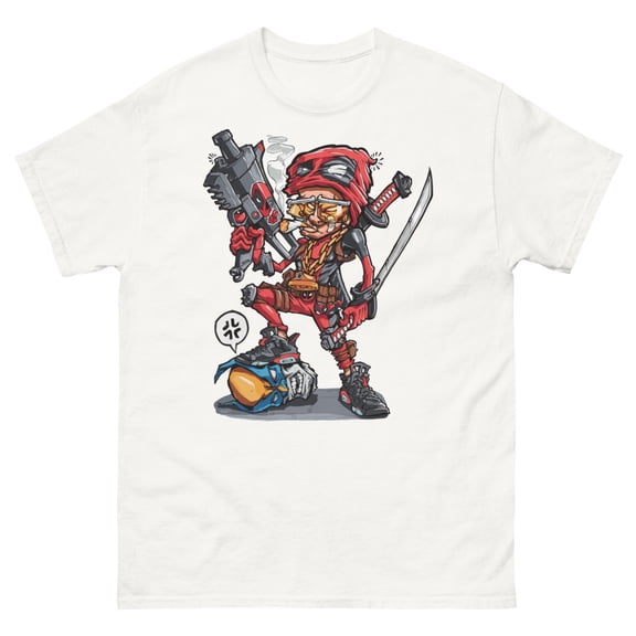 VINTAGE COMIC BOOKS OLD SCHOOL 90S ACTION FIIGURES Men's classic tee (White, XL)
