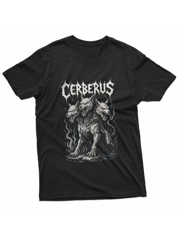 VINTAGE Cerberus Hellhound Hades Guardian Greek Heavy Metal T-Shirt
