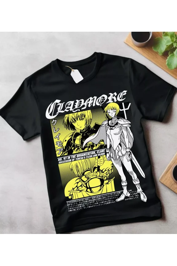 VINTAGE Claymore Clare T-shirt Kawaii Funny Girl Anime Manga Gift Shirt All Sizes