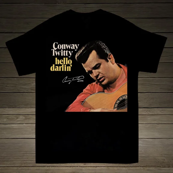 VINTAGE Collection Conway Twitty Cotton Short Sleeve Black S-2345XL Unisex T-Shirt