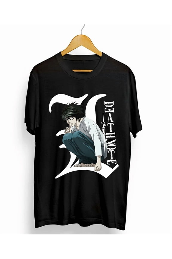 VINTAGE Death Note L New shirt,2022 Graphic Anime T-Shirt Size S to 5XL