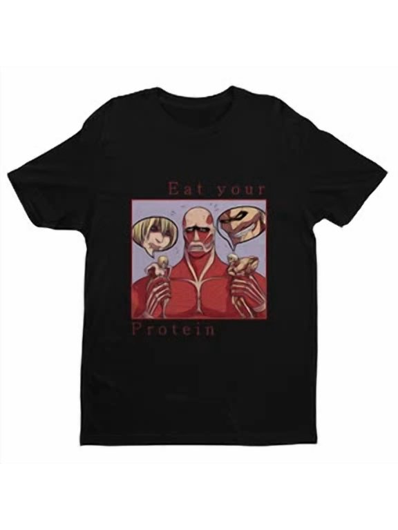 VINTAGE Eat Your Protein AoT Shirt, Attack Titan Shirt, AOT Shirt, Anime Shirt, Funny An