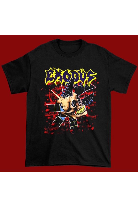 VINTAGE Exodus American Band Music Short Sleeve T-shirt size S-5XL