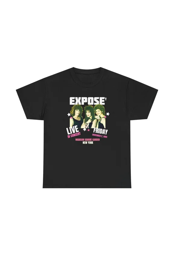 VINTAGE Expose' Unisex Heavy Cotton T-Shirt, Classic Music Fan Gift, Concert Tee