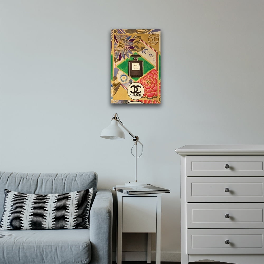 VINTAGE FASHION PERFUME BOTTLE - 14"x14" Canvas Artwork 16 x 20