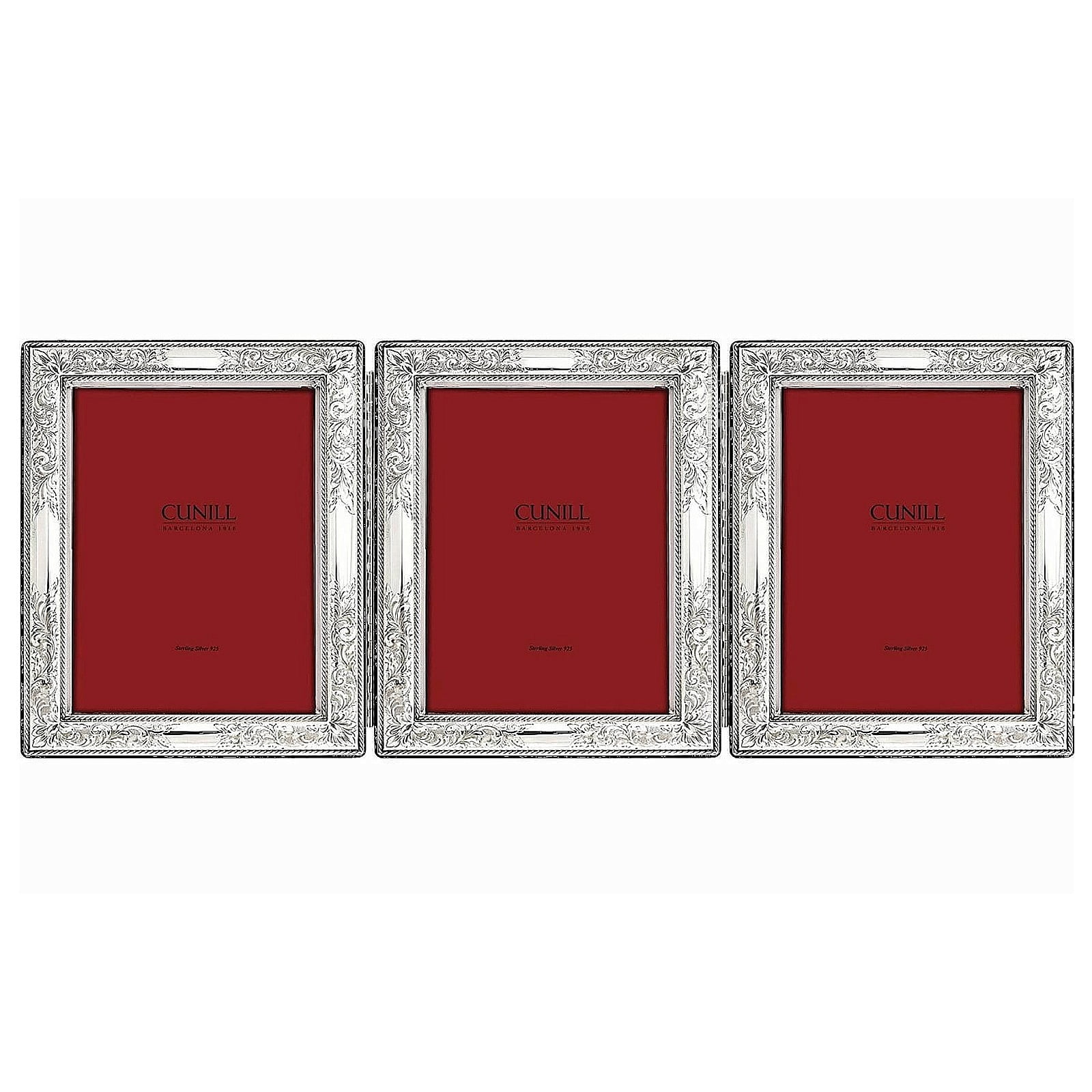 Fine Edged Silver Triple Frame
