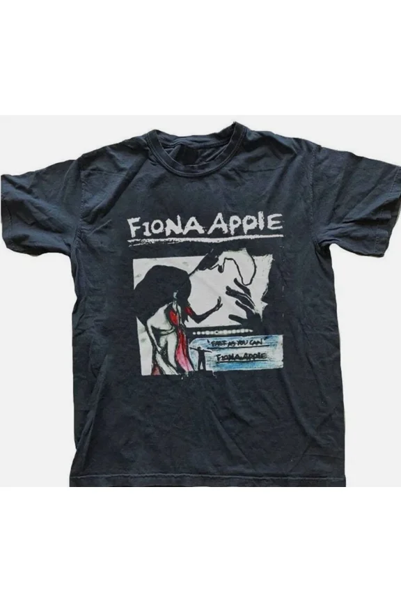 VINTAGE Fiona Apple T-shirt, Fiona Apple Cotton Black Unisex T-shirt S-5XL reprint